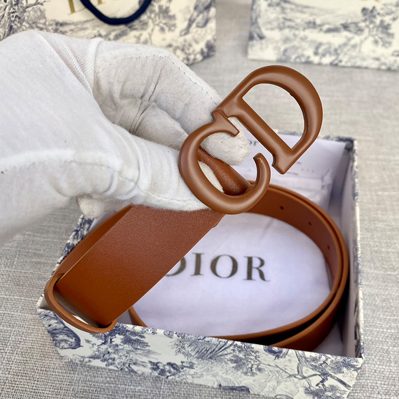 Dior Saddle Belt Matte Calfskin Brown - Image 2