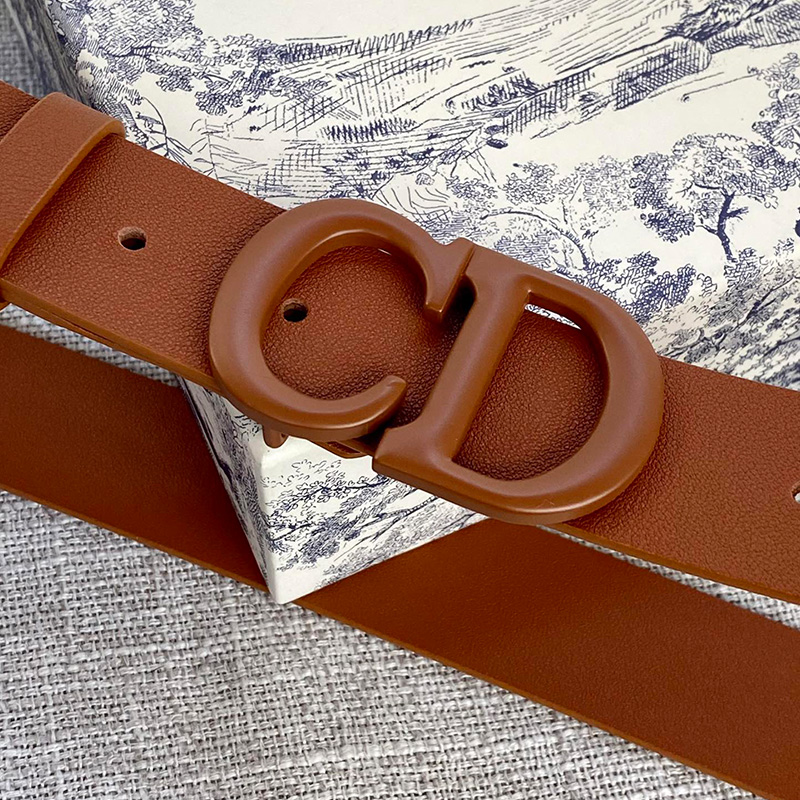 Dior Saddle Belt Matte Calfskin Brown - Image 3